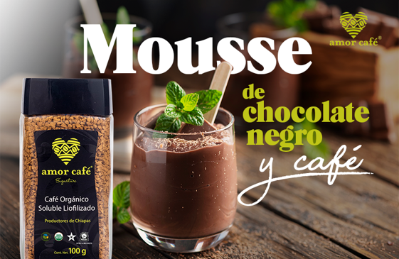 Mousse de chocolate negro y café