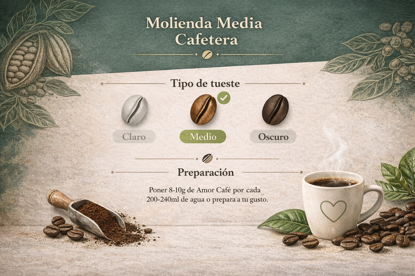 Café Orgánico Soluble Liofilizado 4 pzas 200 grs