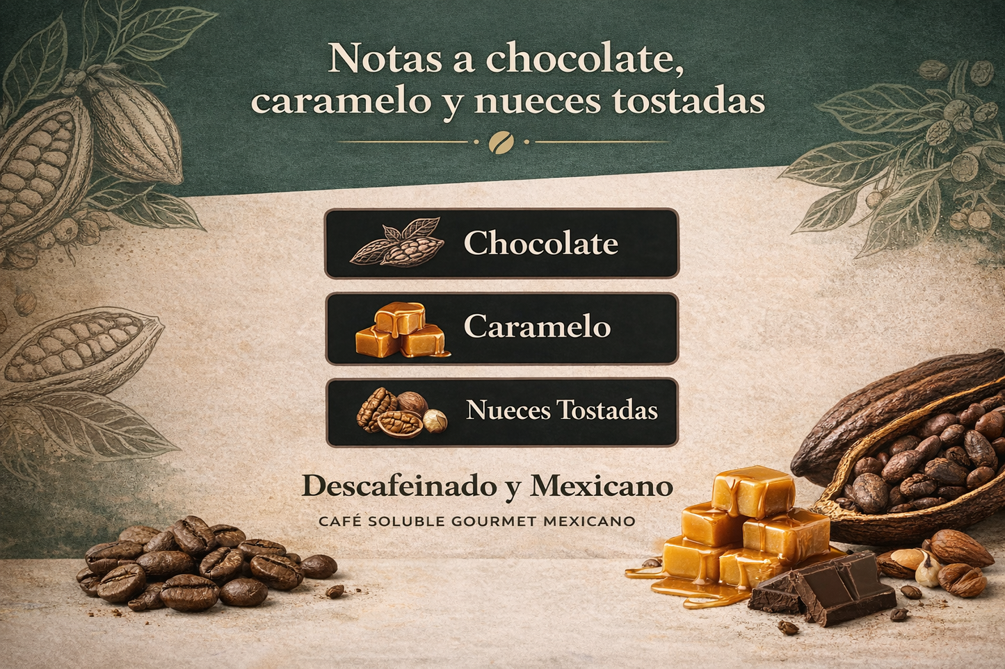Café Orgánico Soluble Liofilizado 4 pzas 200 grs