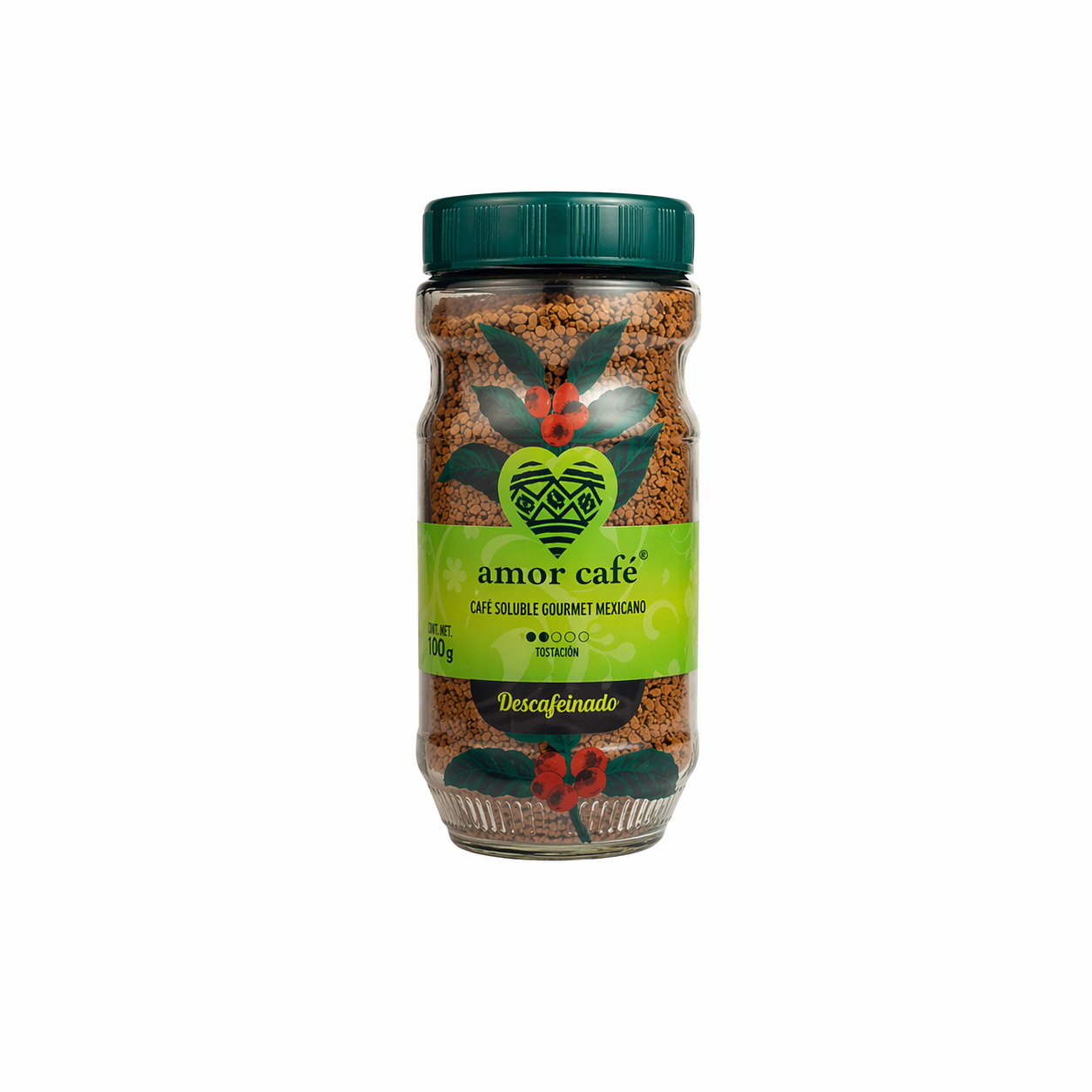 Café Soluble Gourmet Descafeinado Liofilizado 100 g 12 pzas