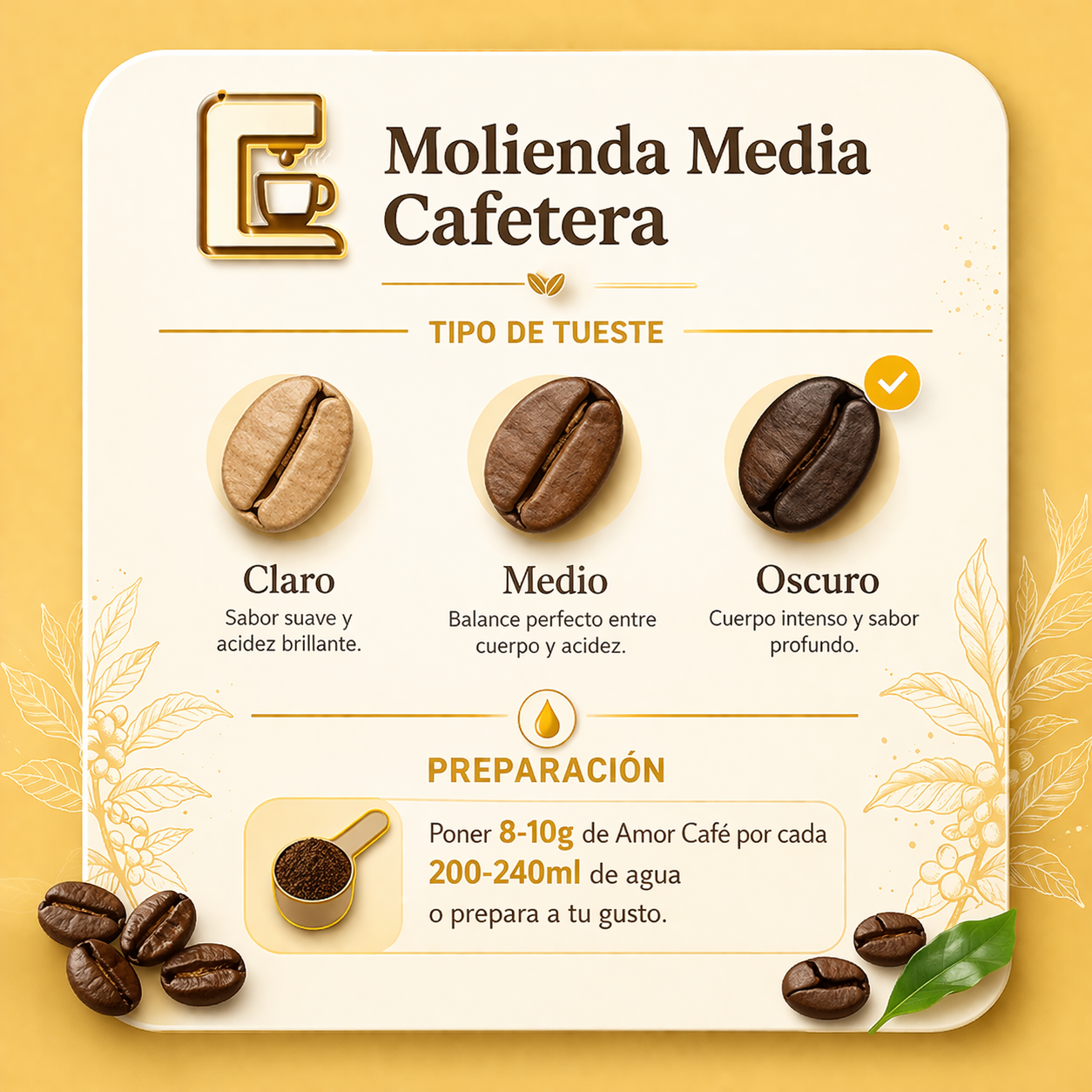 Café NATIVO Intenso Café Tostado y Molido 450 g 12pzas
