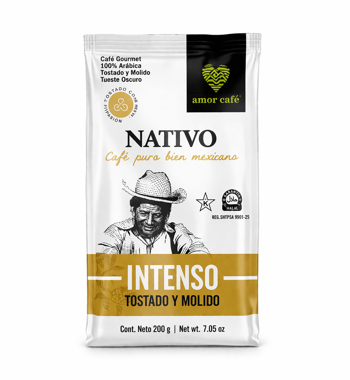 Café NATIVO Intenso Café Tostado y Molido 200 g 18 pzas