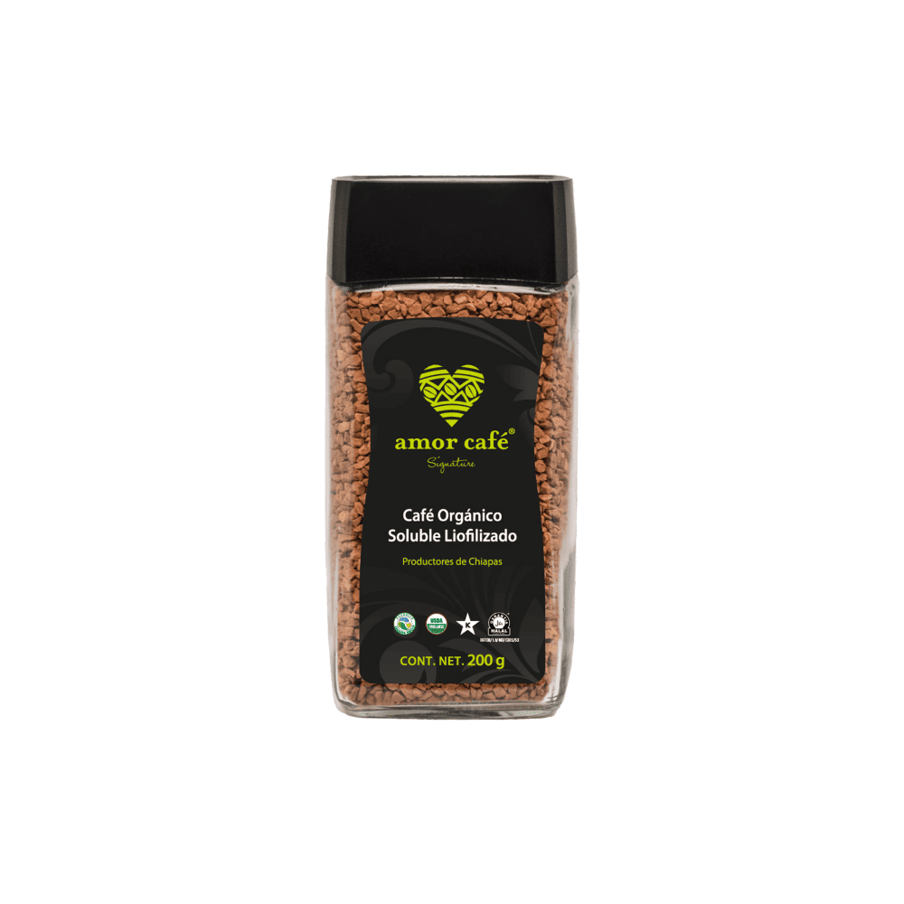Café Orgánico Soluble Liofilizado 4 pzas 200 grs