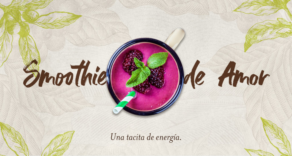 Encabezado Smoothie de Amor Café con proteínas naturales | Amor Café
